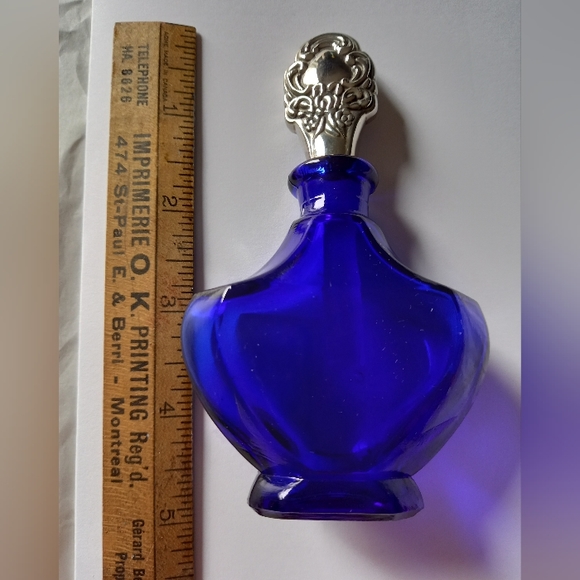 Vintage Other - Vintage Cobalt Blue Glass Perfume Bottle
